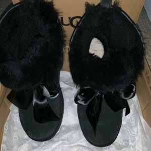 Black Ugg Boots size 6 W/Box